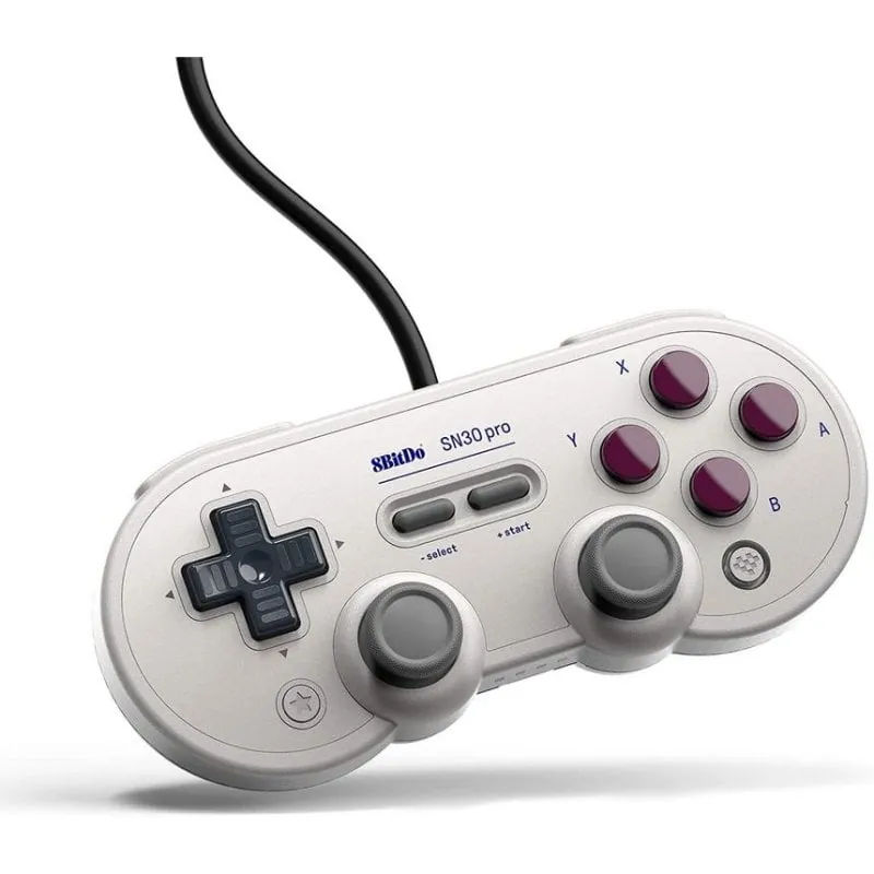 Mando 8Bitdo SN30 Pro Gris Cruceta Analógica/Digital USB PC Switch 6922621501046