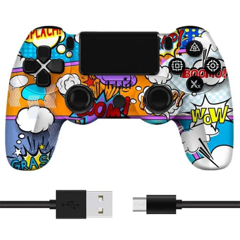 Mando Bluetooth inalámbrico Compatible PS4 Vibración Dual Batería 600mAh Antideslizante 01-P4YXSB05