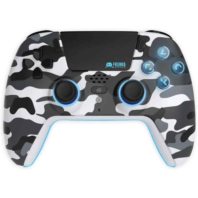 Mando de juego Trade Invaders White Camo Bluetooth PS5 LED Retroiluminado 12,5h 151000h