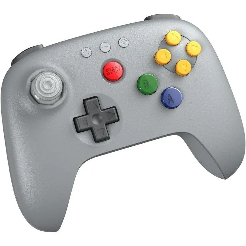 Mando inalámbrico 8BitDo 64 Bluetooth Gris clásico vibración Switch Analogue 3D RET00905