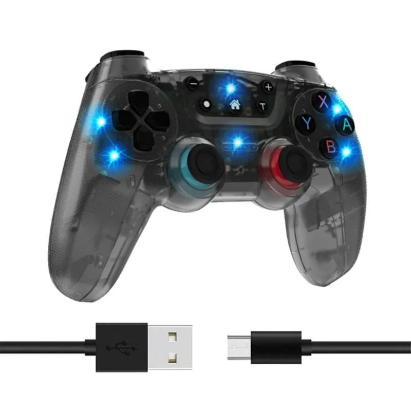 Mando inalámbrico Switch Multiplataforma 7 Colores LED Vibración 20h Ergonomía Pro 04-66666666