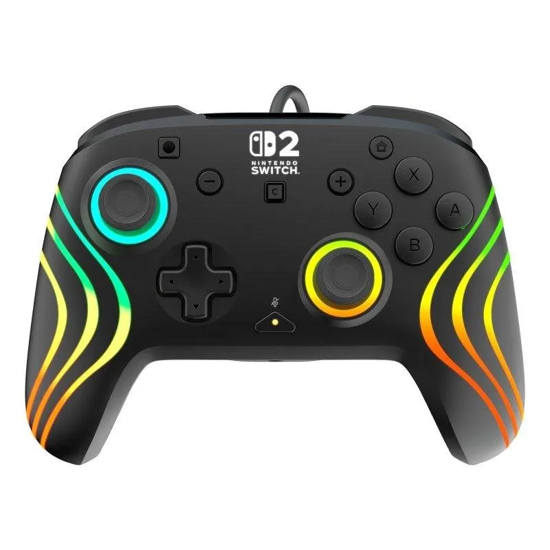 Mando Turtle Beach Afterglow Wave Negro RGB con cable para Switch 2 S2 AWWBL