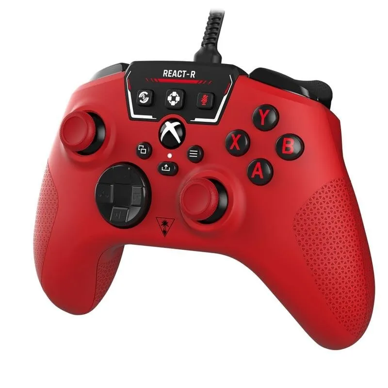 Mando Turtle Beach React-R Rojo para PC y Xbox con vibración y cable USB TBS-0734-05