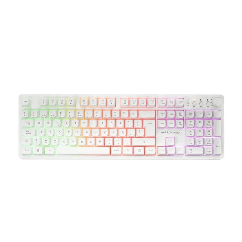 Mars Gaming Mcpwx Combo Gaming Inalámbrico Teclado Frgb Ratón Rgb Alfombrilla Blanco Español MCPWXWES