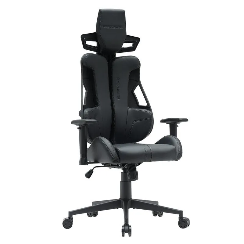 Mars Gaming MGC-ELITE Silla Gaming Ergonómica Respaldo Adaptativo Reposabrazos 2D Ruedas XL Gris MGCELITEBGR