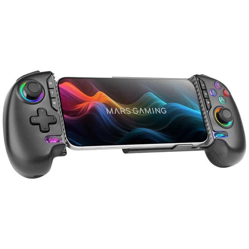 Mars Gaming MGPXPRO Gamepad Bluetooth Hasta 7" PS4/Switch/Switch 2/PC/Android/iOS 13.0+ Negro MGPXPRO
