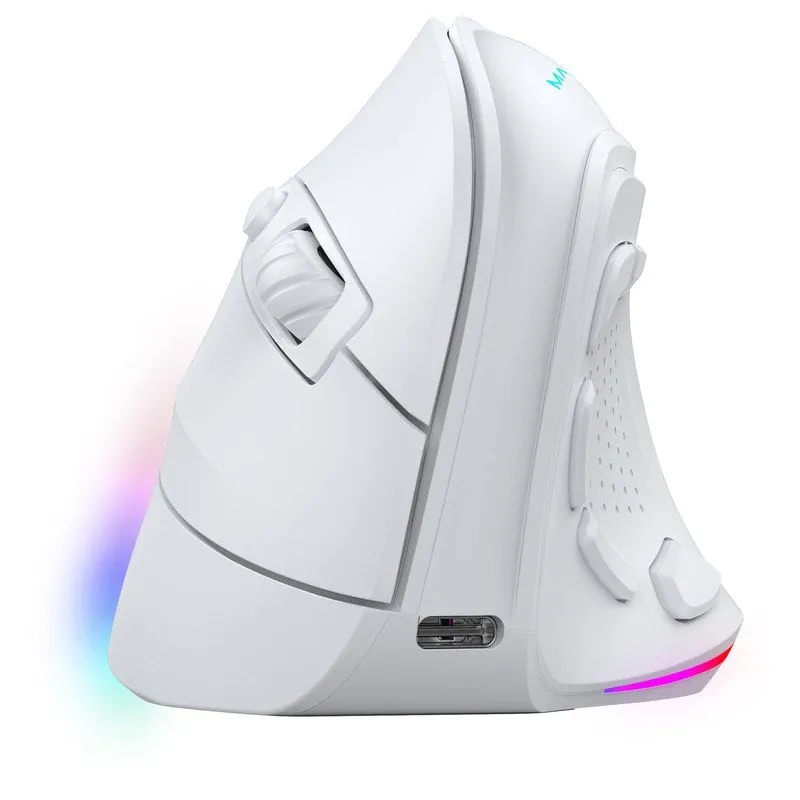 Mars Gaming MM-SK Ratón Gaming Inalámbrico Vertical Ergonómico RGB Chroma 8400DPI Tri-Mode Blanco MMSKW