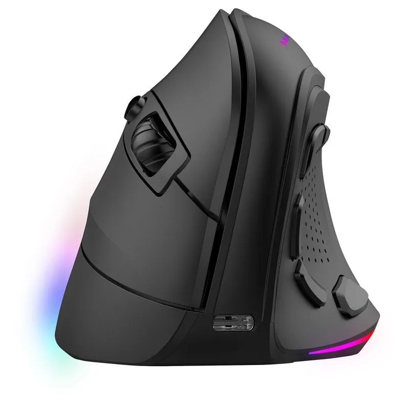 Mars Gaming MM-SK Ratón Gaming Inalámbrico Vertical Ergonómico RGB Chroma 8400DPI Tri-Mode Negro MMSK