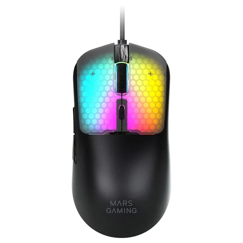 Mars Gaming MM-VIPER Ratón Gaming 12800 DPI 56g RGB Chroma Negro MMVIPER