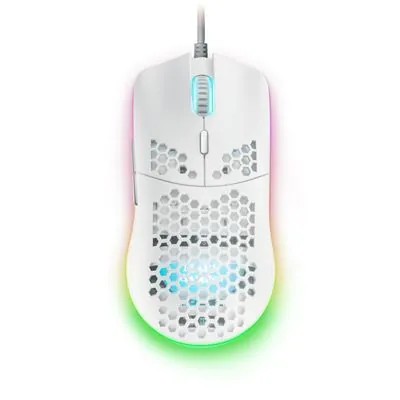 Mars Gaming MMAX Ratón Gaming RGB 12400DPI Blanco MMAXW