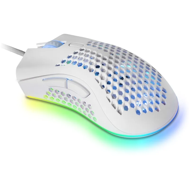 Mars Gaming MMEX Ratón Gaming RGB 32000DPI Blanco MMEXW