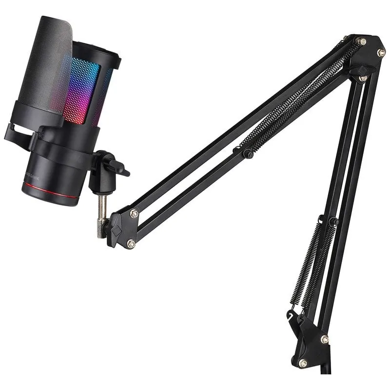Mars Gaming Mmic-sc, Micrófono De Estudio Profesional Argb Alta Definición 192khz 24-bit Negro MMICSC