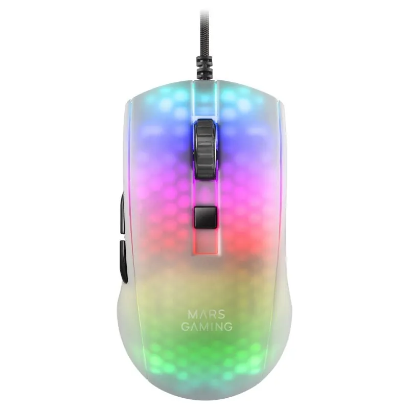Mars Gaming MMRW Ratón Gaming RGB Chroma 12800 DPI Blanco MMRW
