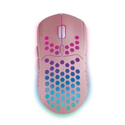 Mars Gaming MMW3 Ratón Gaming Inalámbrico RGB Flow 3200DPI Rosa MMW3P