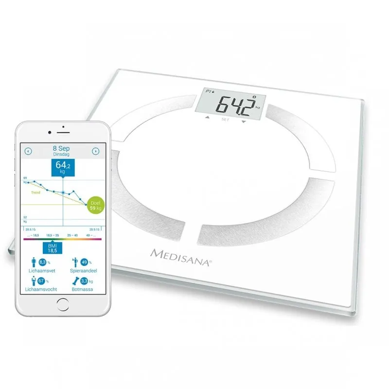 Medisana BS-444 Báscula Connect 180kg Blanca 40444