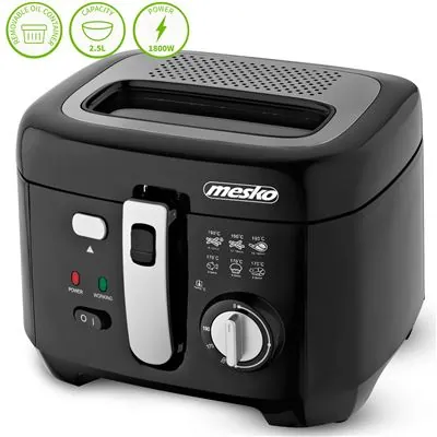 Mesko MS 4908 Freidora 2.5L 1800W Negra B01AC25PTQ