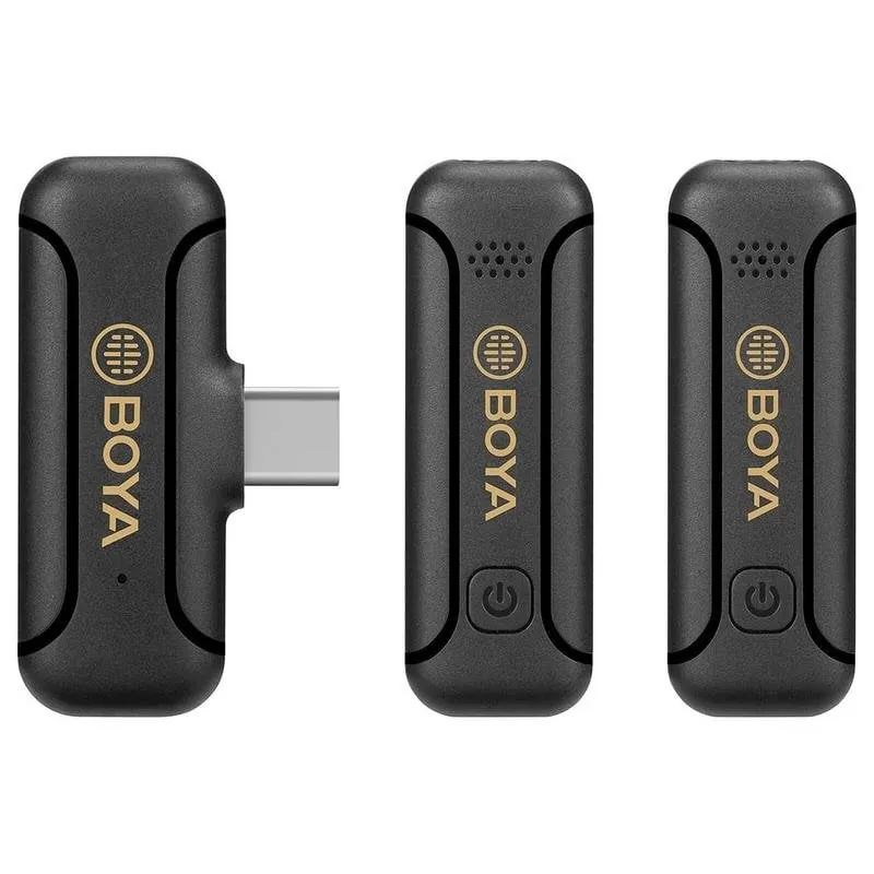 Micrófono Boya BY-WM3T2-U2 USB-C omnidireccional inalámbrico con 2 transmisores BY-WM3T2-U2