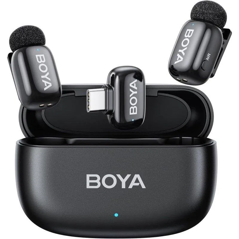 Micrófono BOYA Mini 2 inalámbrico USB-C omnidireccional con cancelación de ruido AI mini-2-02n