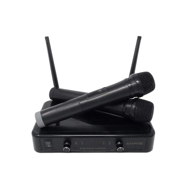 Micrófono Empire W-601II C inalámbrico y alámbrico cardioide con doble unidad EMSP.W601IIC