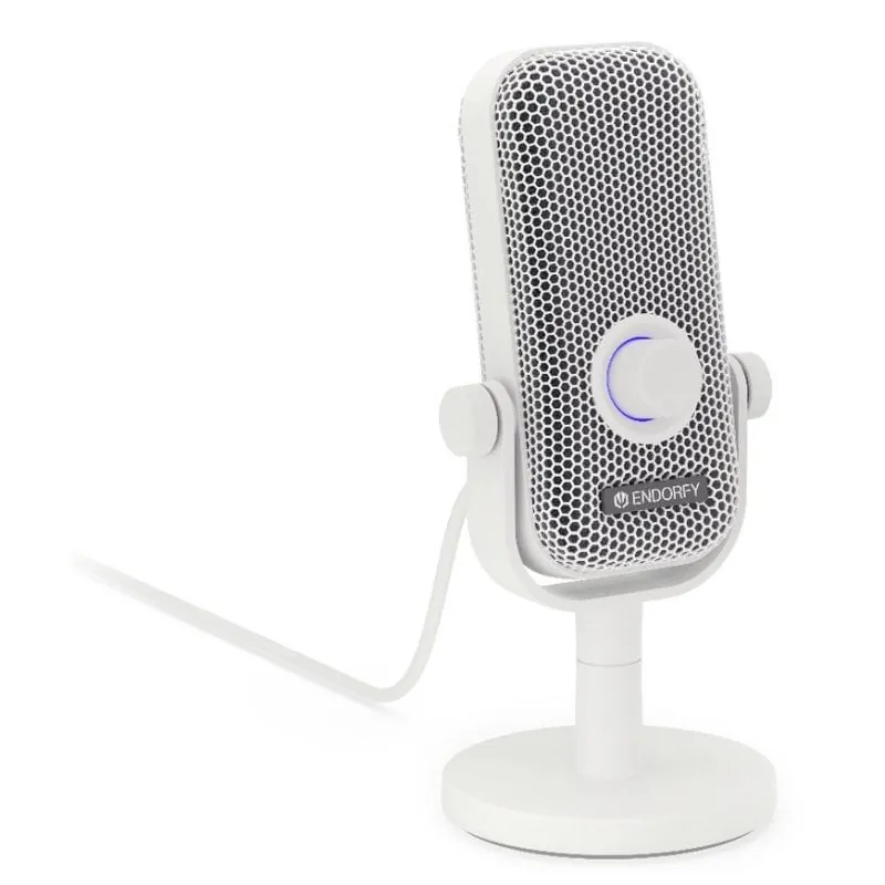 Micrófono Endorfy Solum Voice S USB cardioide con control giratorio y LED EY1B015