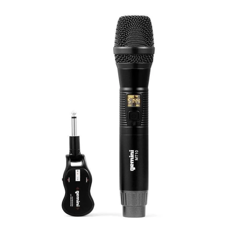 Micrófono Gemini GMU-M100 inalámbrico jack 6,3 mm cardioide con receptor GMU-M100
