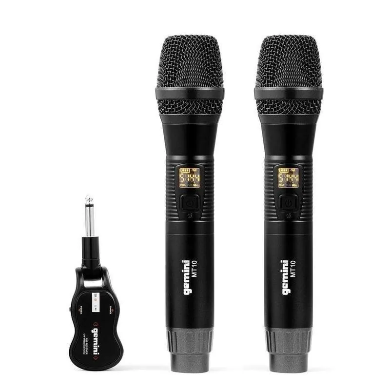 Micrófono Gemini GMU-M200 inalámbrico 6,3 mm cardioide pack 2 unidades GMU-M200