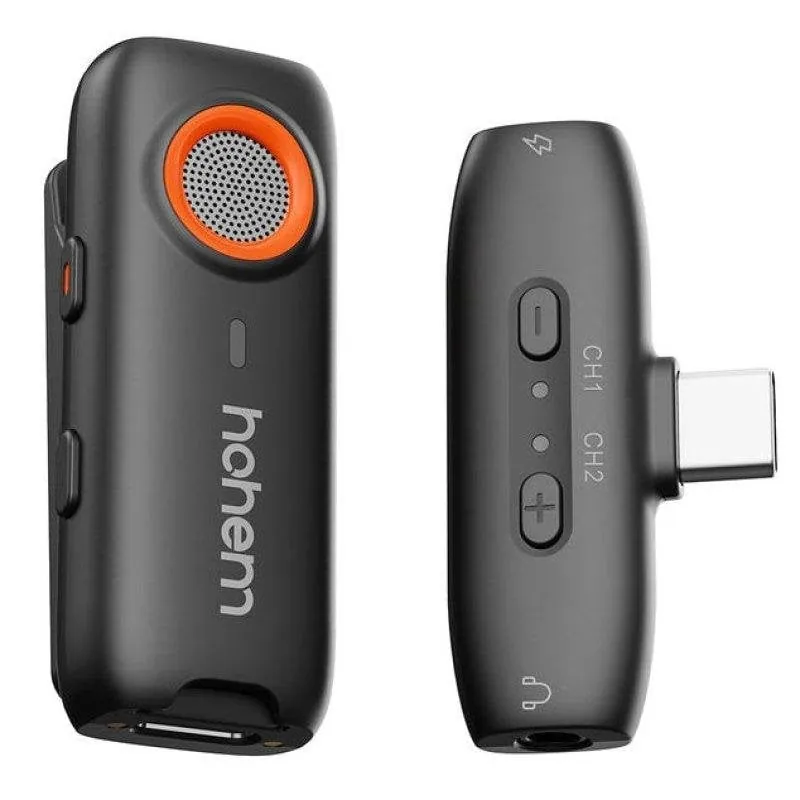 Micrófono Hohem MIC-01 1TX+1RX USB-C Omnidireccional con Cancelación de Ruido MC01-TYPE C
