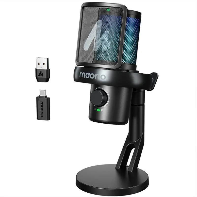 Micrófono Maono DM40 Pro USB inalámbrico cardioide con iluminación RGB IA DM40PROMAONO