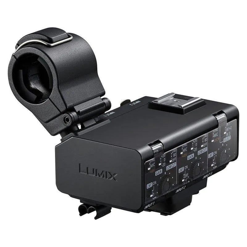Micrófono Panasonic DMW-XLR2 XLR con soporte, entrada 3,5mm y grabación 32 bits DMW-XLR2