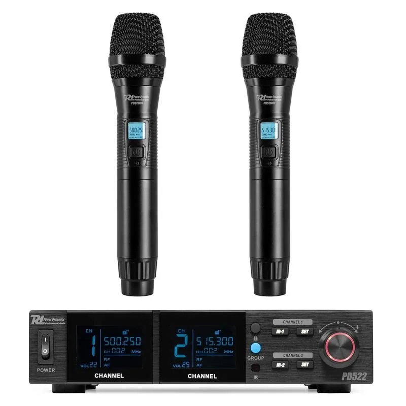 Micrófono Power Dynamics PD522 inalámbrico Mini-XLR condensador batería integrada 179.030