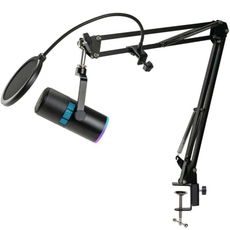 Micrófono Thronmax M30 USB cardioide con iluminación RGB personalizable M30THRONMAX
