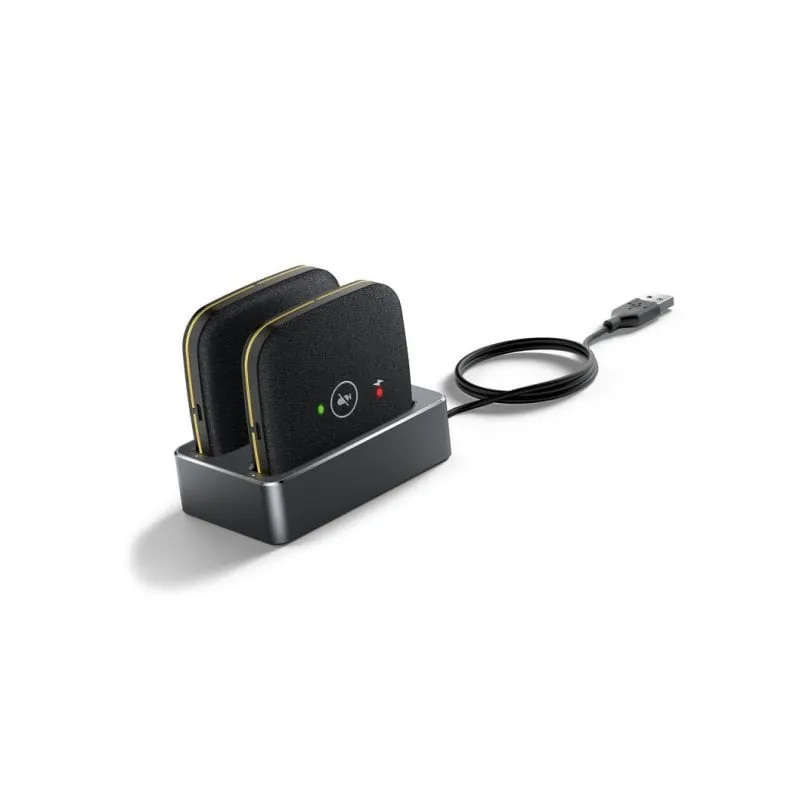 Micrófono Yealink CPW65 alámbrico omnidireccional negro con batería 1500 mAh 1204622