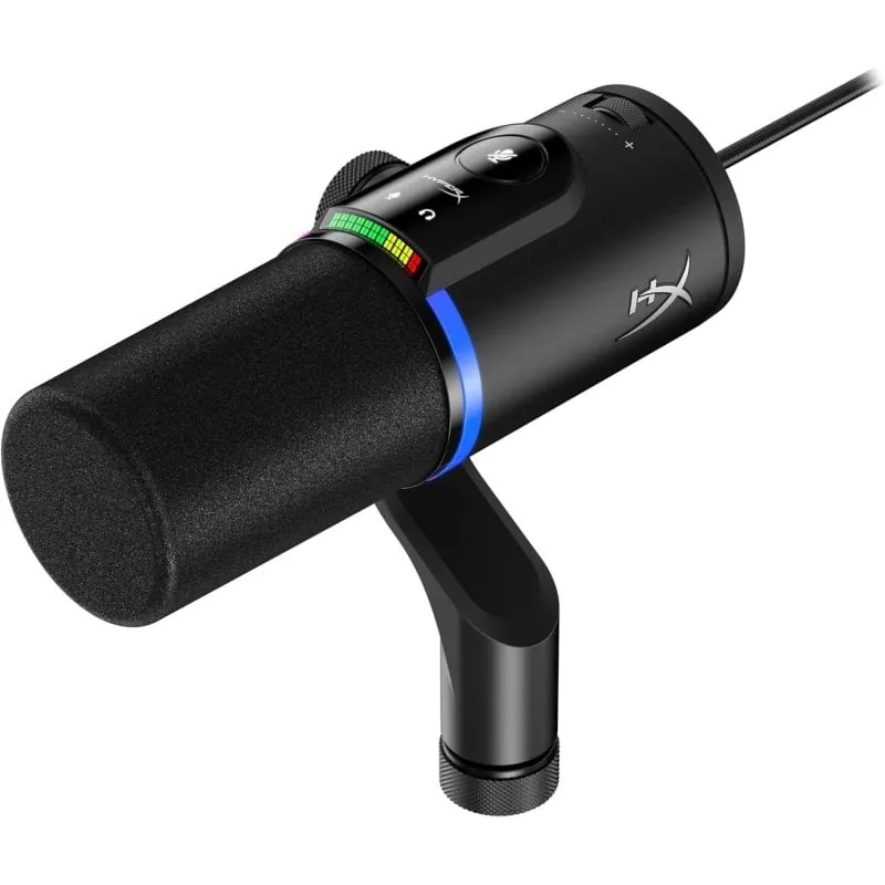 Micrófono HyperX FlipCast USB/XLR dinámico con brazo articulado negro B2CM1AA