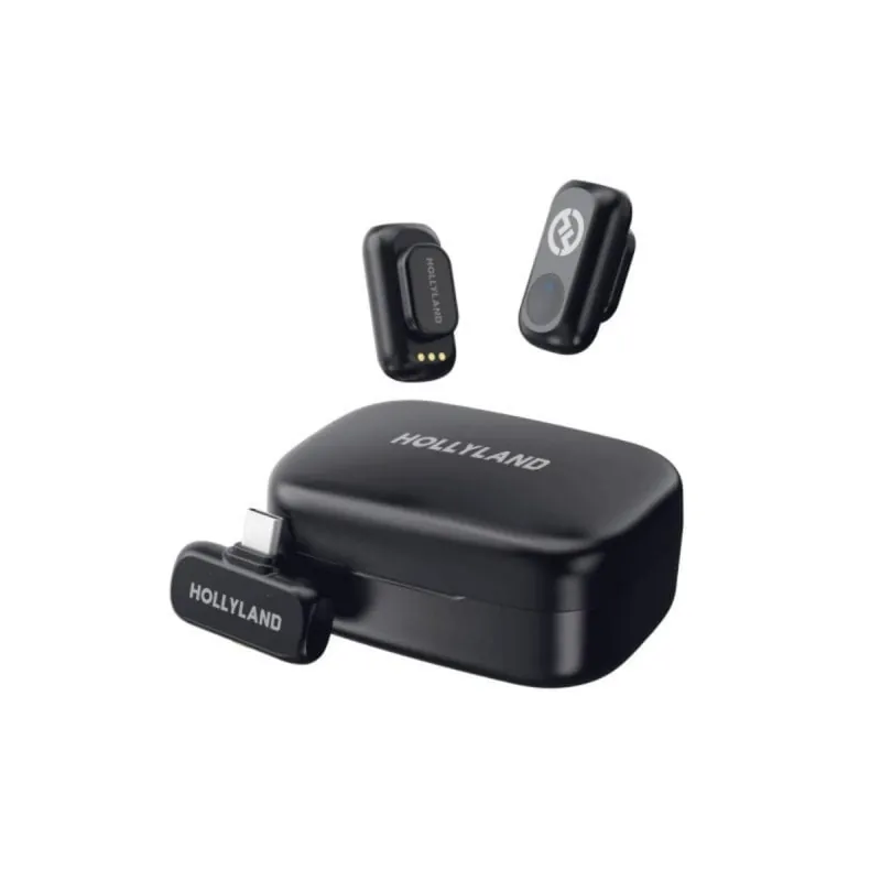 Micrófono inalámbrico Hollyland LARK A1 Duo 2TX 1RX USB-C Cancelación Ruido 32h HL-LARK-A1-Duo-Type-C-with-Charging-Case