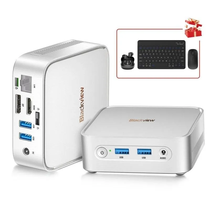 Mini PC Blackview MP50 AMD Ryzen 5 3500U 16GB 512GB SSD Vega 8 Windows 11 Pro Bluetooth MP50(16+512)3500U-SILVER+AIRBUDS20