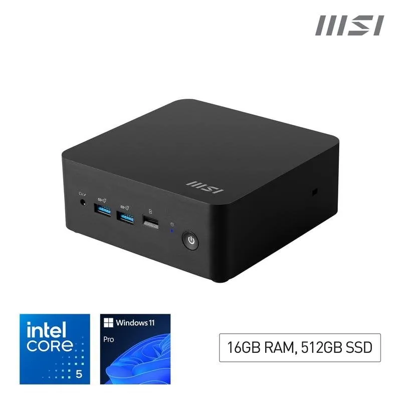 Mini PC MSI Cubi NUC 1M Intel Core 5 120U 16GB 512GB SSD Intel Graphics Windows 11 Pro CUBI NUC 1M I5 120U FS 16GB 512GB W11P