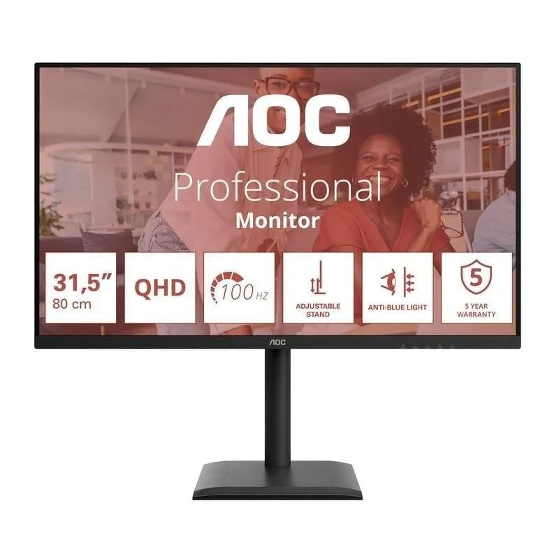 Monitor AOC Q32E4U 31,5" Quad HD 100 Hz IPS 4 ms HAS USB Hub Altavoces Q32E4U