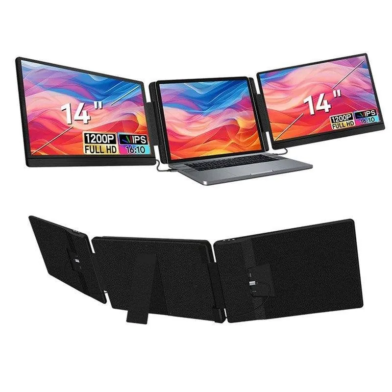 Monitor FOPO S7 14" FullHD+ 60Hz IPS Doble Pantalla Plegable USB-C Mini HDMI FOPOS714