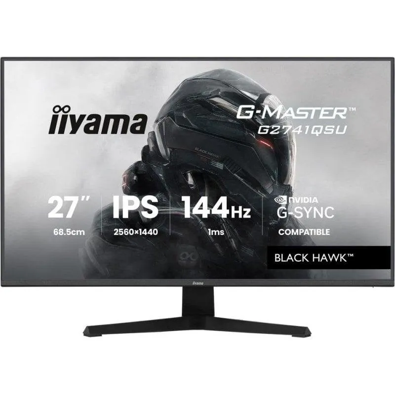 Monitor iiyama G-MASTER G2741QSU-B1 27" QHD 144Hz IPS 1ms Altavoces USB VESA G2741QSU-B1