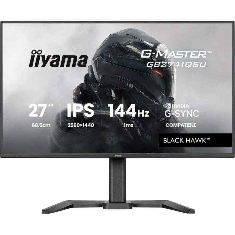 Monitor iiyama G-MASTER GB2741QSU-B1 27" QHD 144Hz IPS 1ms Altura Ajustable USB Altavoces GB2741QSU-B1