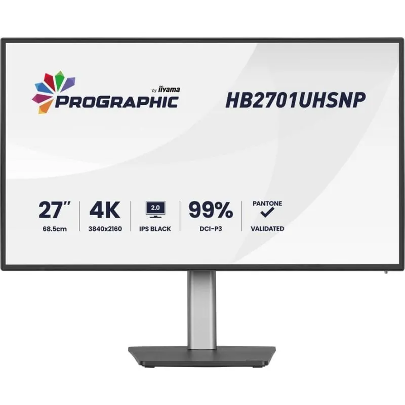 Monitor iiyama ProLite HB2701UHSNP-B1 27" UltraHD 4K 60Hz IPS Black HDR400 4 ms PROGRAPHIC HB2701UHSNP-B1