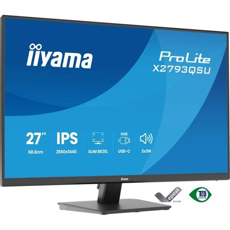 Monitor iiyama ProLite X2793QSU-B1 27" Quad HD 75Hz IPS 1ms Altavoces USB X2793QSU-B1