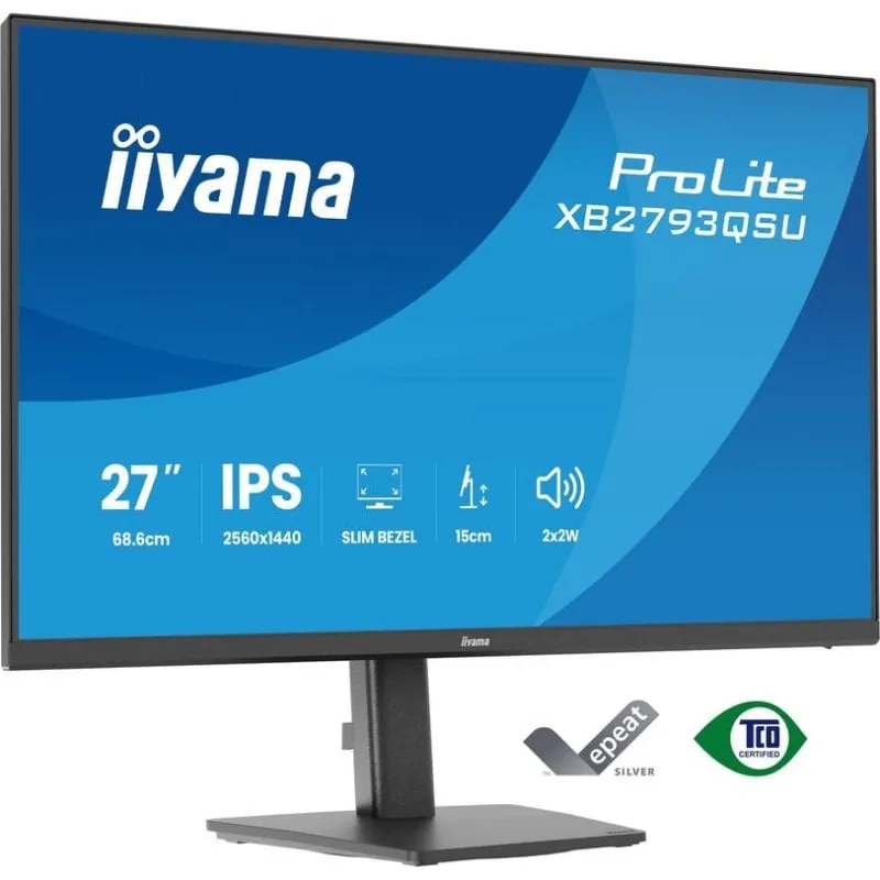 Monitor iiyama ProLite XB2793QSU-B1 27" Quad HD 75Hz IPS 1ms Altura Ajustable XB2793QSU-B1