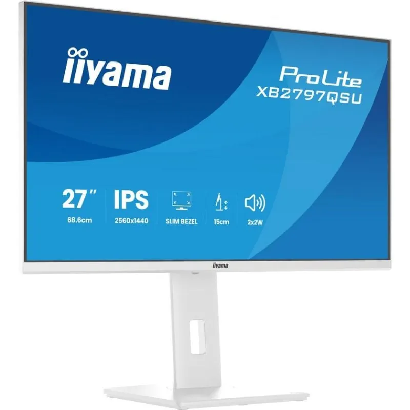 Monitor iiyama ProLite XB2797QSU-W1 27" Quad HD 75Hz IPS Blanco 1ms FreeSync XB2797QSU-W1
