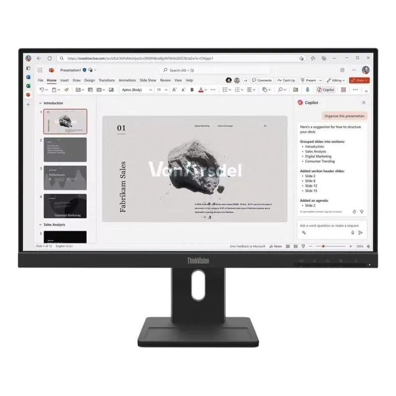 Monitor Lenovo ThinkVision E22-40 21,5" FullHD IPS 100Hz Ajustable en altura Altavoces integrados 64C9MAT6EU