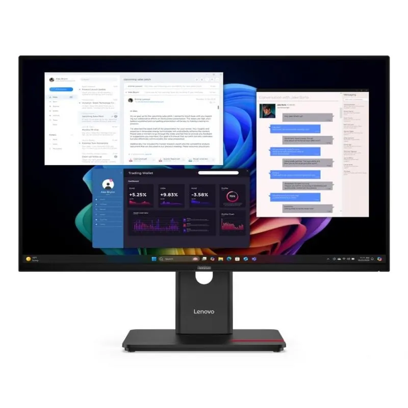 Monitor Lenovo ThinkVision T27UD-40 27" UltraHD 4K 60Hz IPS HDR10 USB-C Ajuste Altura 64AFGAT2CH