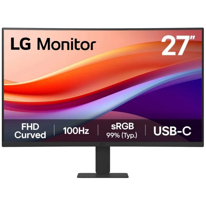 Monitor LG 27U421A-B 27" Full HD 100Hz VA Curvo HDR10 USB-C Flicker Free Negro 27U421A-B