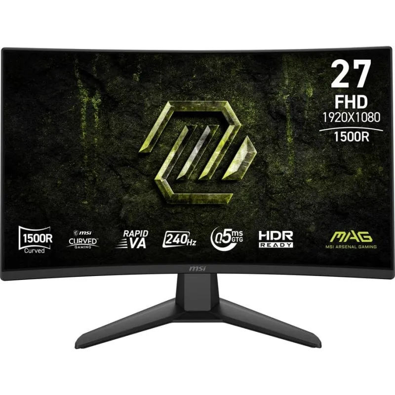 Monitor MSI MAG 274CF X24 27" Wide Quad HD 240Hz Rapid IPS Curvo 0,5ms FreeSync Premium HDR MAG 274CF X24