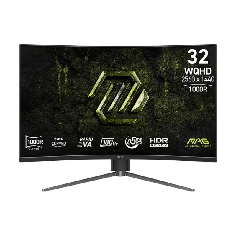 Monitor MSI MAG 325CQPF E18 31,5" Wide Quad HD 180Hz Rapid VA Curvo Ajuste altura MAG 325CQPF E18