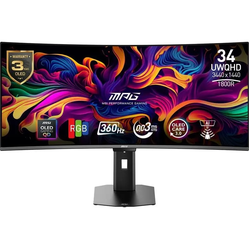 Monitor MSI MPG 341CQRDE QD-OLED 34" UltraWide Quad HD 360Hz QD-OLED Curvo Ajuste Altura MPG 341CQRDE QD-OLED X36